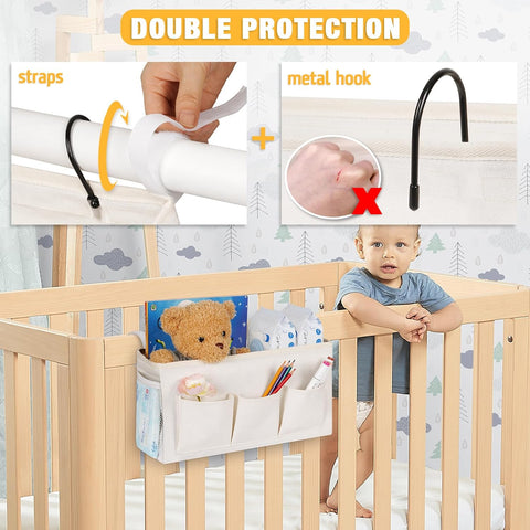Lilithye Bedside Caddy, Bedside Storage Bag Hanging Organizer for Bunk Bed