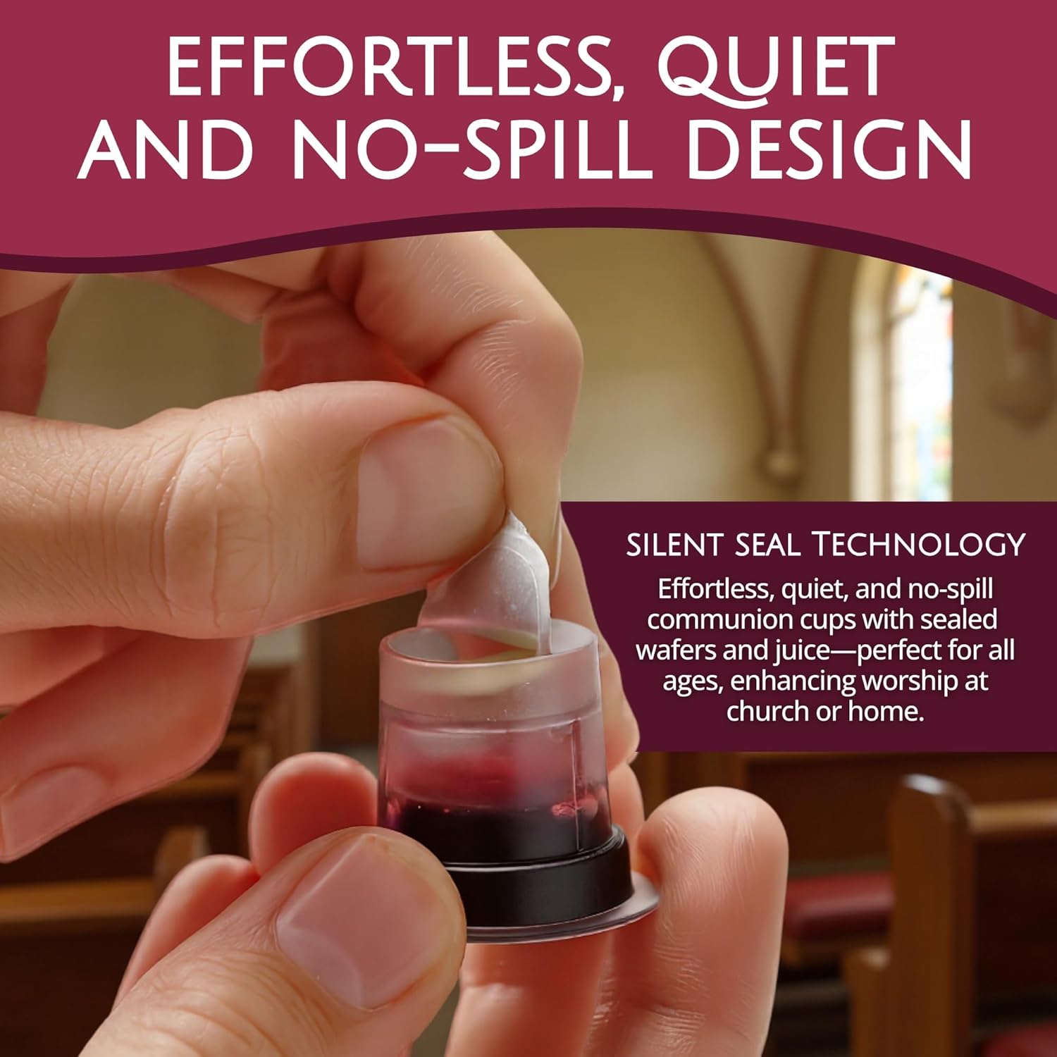 TrueVine Cup Top & Bottom Prefilled Communion Cups & Wafer Set (200 Count)