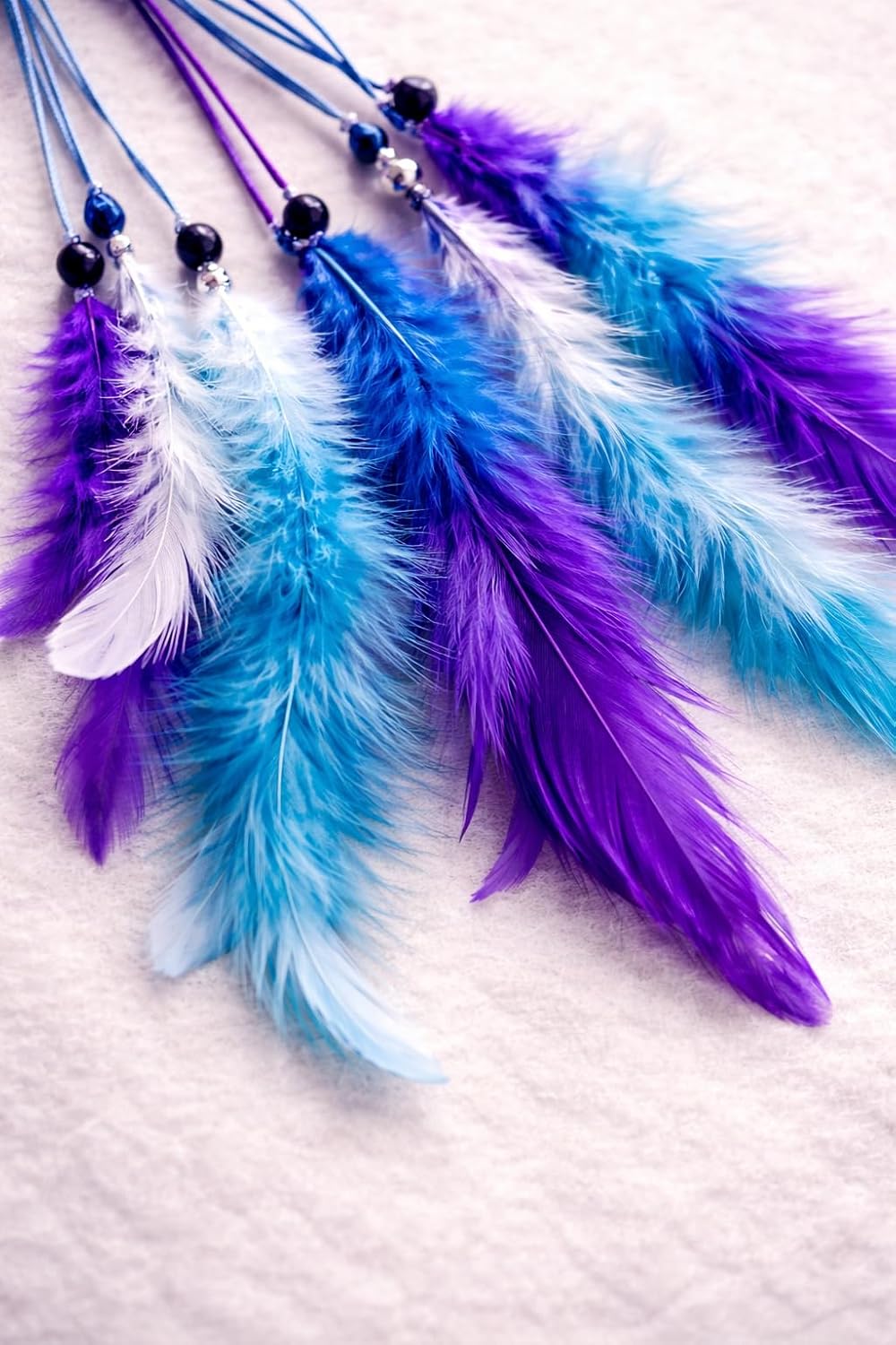 OMA Large Dream Catcher Wall Decor – Tie Dye Dream Catcher with Turquoise, Purple & White Feathers for Bedroom, Living Room, Dorms & Gift, Size - 9” x 30”