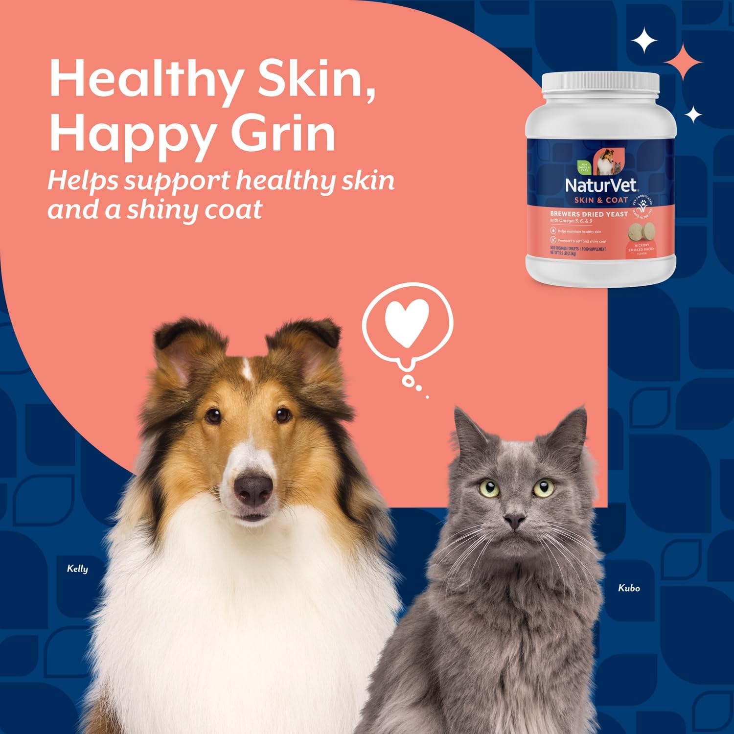 NaturVet – Brewer’s Dried Yeast Formula with Garlic Flavoring – Plus Omegas | Rich in Omega-3, 6 & 9 Fatty Acids | Fortified with B1, B2, Niacin & Vitamin C | For Dogs & Cats | 5000 Chewable Tablets