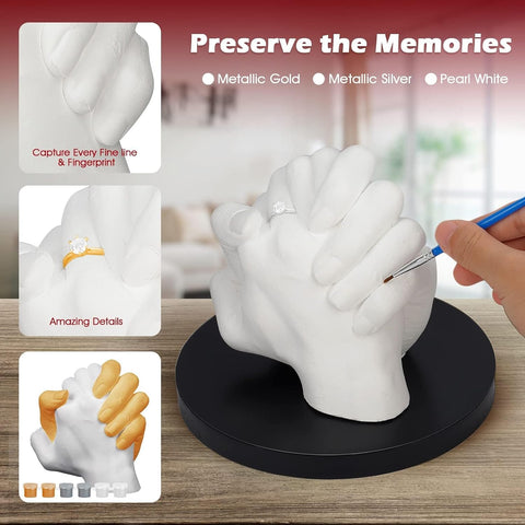 LTDSOAR Hand Casting Kit for Couples & Family with Practice Kit with Base