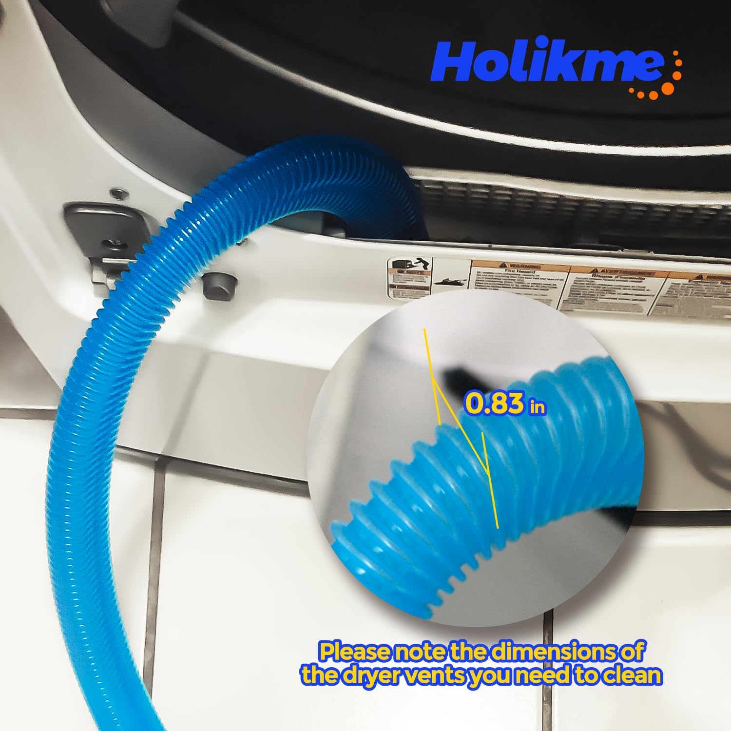 Holikme Dryer Vent Cleaner Kit – Blue Lint Vacuum Attachment