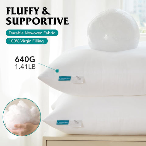 Oubonun 20 x 20 Throw Pillow Inserts Set of 4