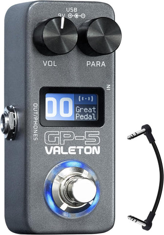 Valeton GP-5 Super Compact Multi-Effects Processor & NAM/IR Loader Pedal(Incl 1PCS Additional TRS Cable By VOLKTONE)
