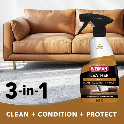 Weiman Leather Cleaner, Conditioner & Protector, Car Interior & Furniture