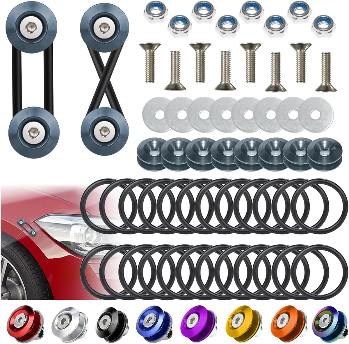 BFXM Universal Bumper Clips, Front Rear Bumper Quick Release Kit