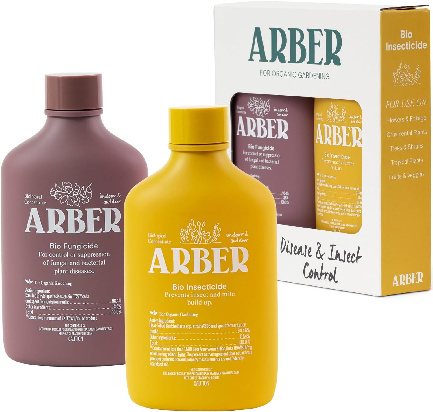 Arber Organic Insecticide & Fungicide for Plants - Indoor/Outdoor, 16oz