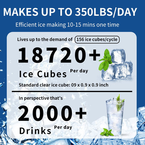 Commercial Ice Maker Machine 700Lbs/24H, 440Lbs Storage Bin, 342 Clear Ice Cubes in 8-15 Mins, Stainless Steel Commercial Ice Machine with Auto Cleaning for Restaurant Bar Cafe Hotel