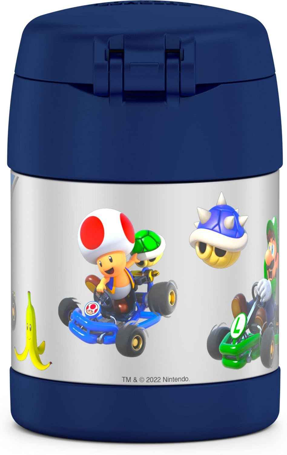 THERMOS FUNTAINER Kids Food Jar with Spoon, 10oz, Mario Kart