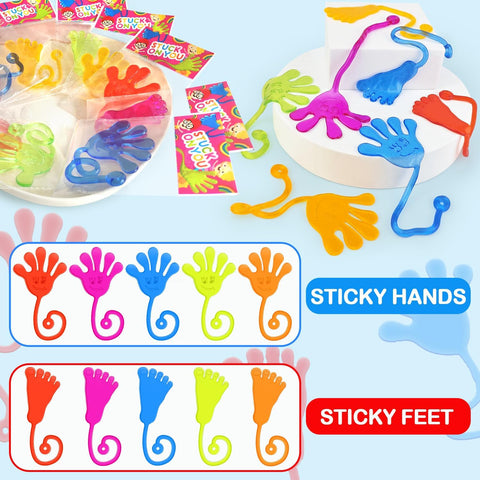 Party Favors Goodie Bag Stuffer Fillers for Kids (30 PCS), Large Sticky Hands & Feet for Birthday Pinata, Classroom Students Non Candy Treats Prizes Supplies Toys Gifts for Toddlers Boys Girls