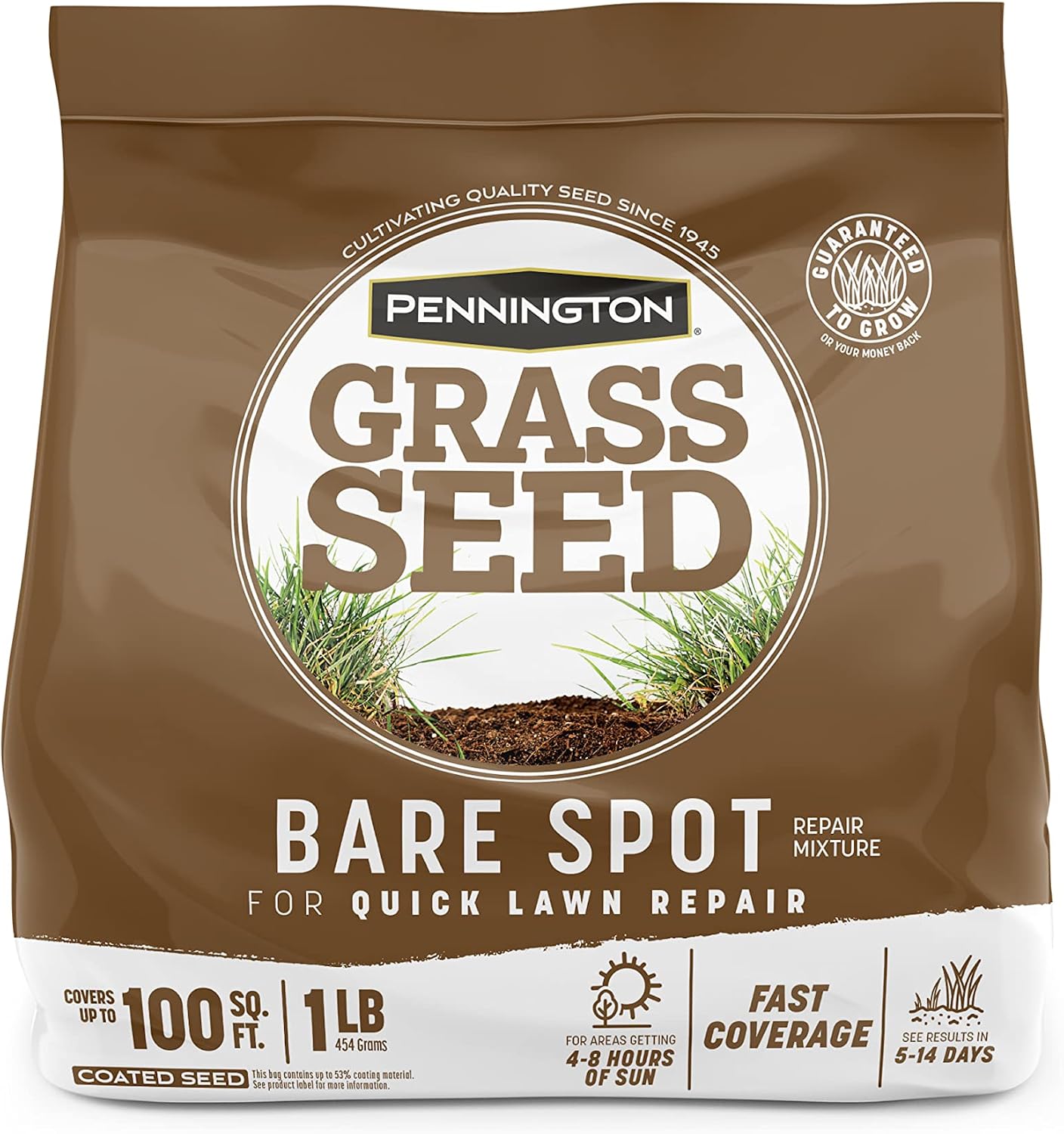 Pennington Bare Spot Repair Mix Central Grass Seeds for Lawn, 1 lb
