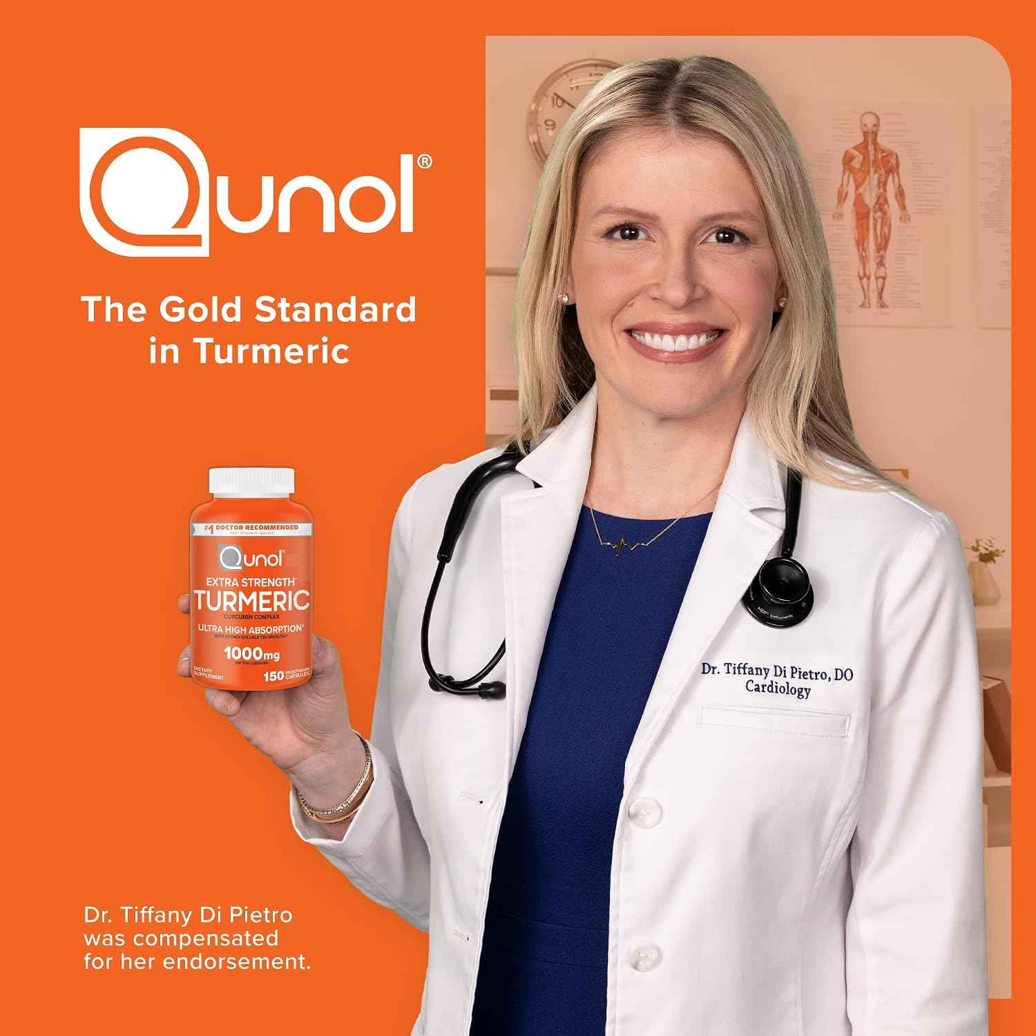 Qunol Turmeric Curcumin 1000mg, Ultra High Absorption Supplement, 150 Count | #1 Doctor Recommended form of Turmeric Curcumin, Extra Strength Capsule for Joint Support and a Healthy Inflammation Response