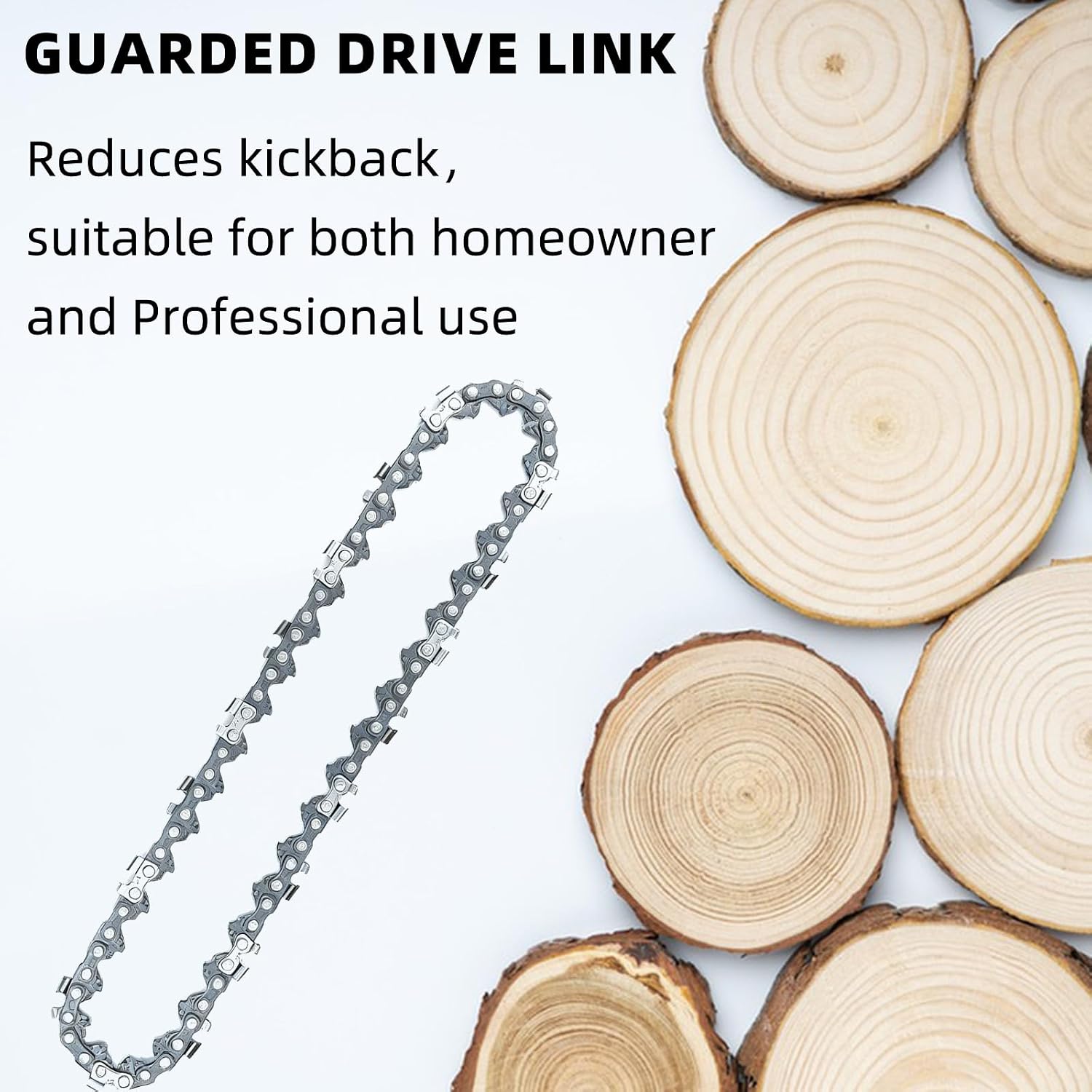 5 Pieces 6 Inch Mini Chainsaw Chain 37 Drive Links, 1/4"LP Pitch, .043" Gauge, Replacement Chains for 6-inch Cordless Portable Mini Chainsaw for Wood Branch Cutting