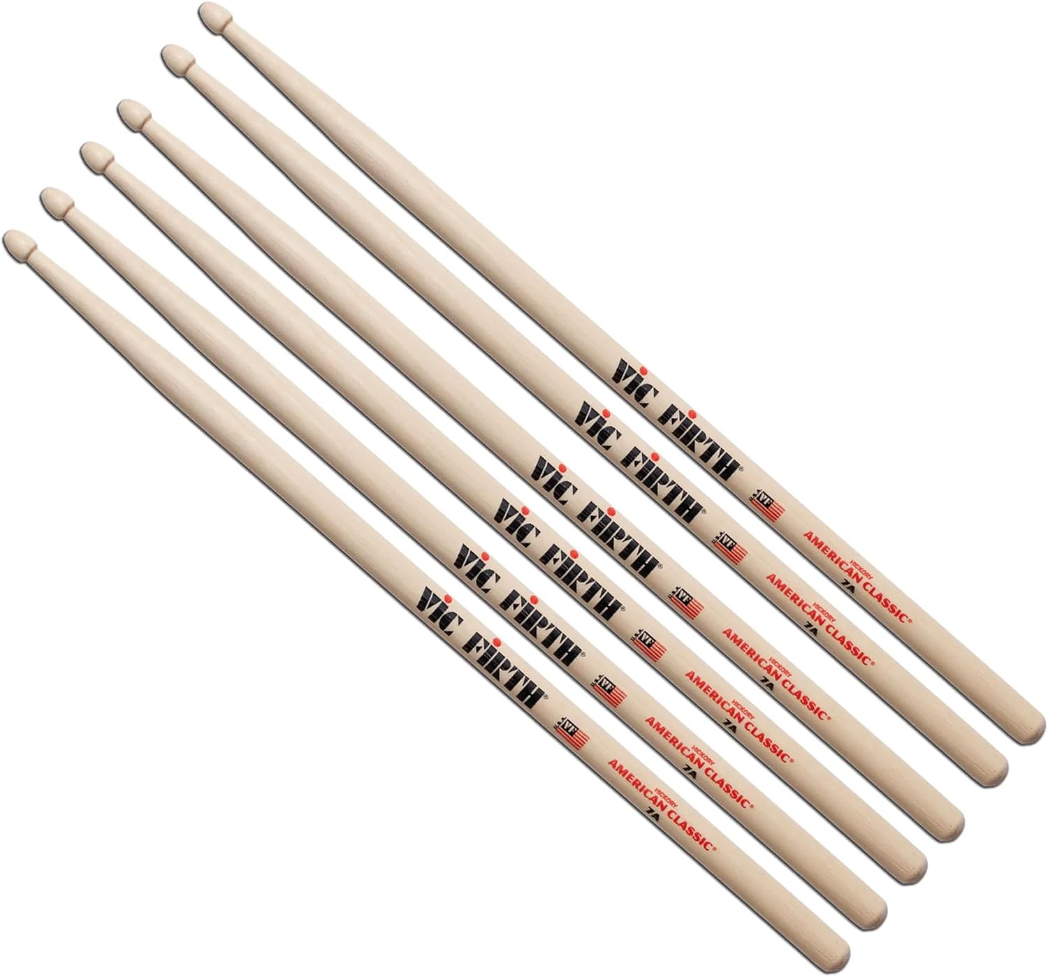 Vic Firth American Classic 7A Drumsticks - 3 Pairs