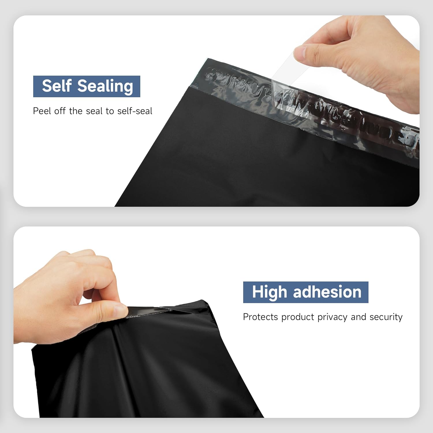 KKBESTPACK Black Poly Mailers 10x13 in, Shipping Bags, 100 Pcs