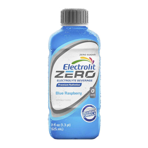 Electrolit Zero Electrolyte Beverage, Blue Raspberry, 21 fl oz (12 Pack) | Zero Sugar Hydration Sports Drinks with Electrolytes, Magnesium, Calcium & Potassium, Recovery Drink for Post Workout
