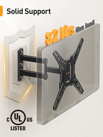 Perlegear Full Motion TV Mount for 26–65 inch TVs up to 82 lbs