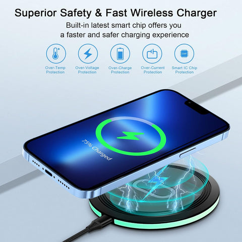 Wireless Charger Samsung Fast Charging Pad for Samsung Galaxy S26/S25 Ultra