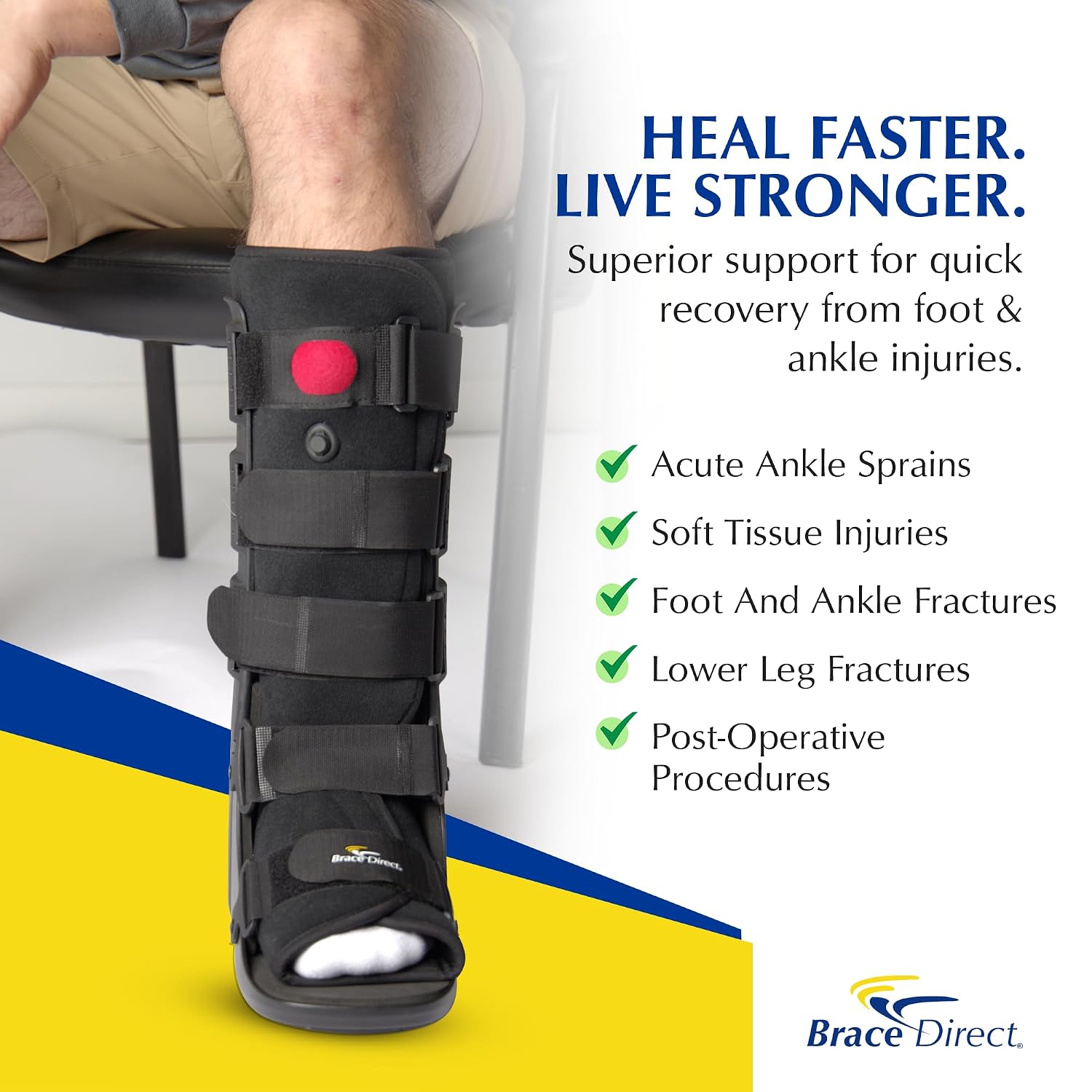 Brace Direct Tall Air CAM Walker Fracture Boot & Medical Walking Support