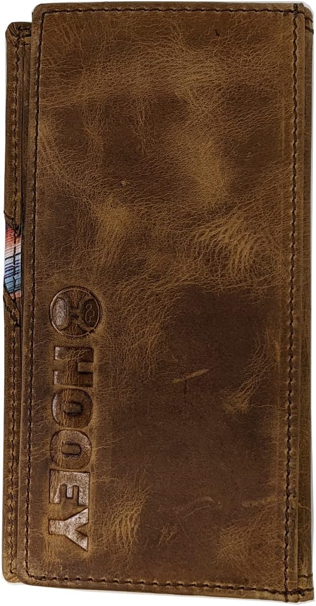 HOOEY Leather Men's Western Rodeo Wallet (Hands-Up - Sunset Serape)