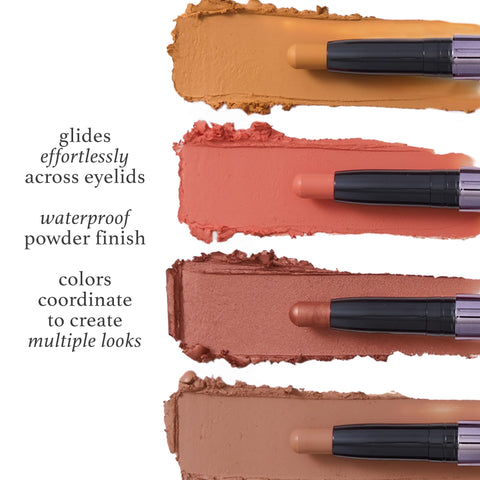 Julep Eyeshadow 101 Crème-to-Powder Waterproof Eyeshadow Stick – Flame Shimmer – Long-Lasting, Crease-Proof, Warm Orange Toned Shimmer Cream Eyeshadow with Built-in Smudger