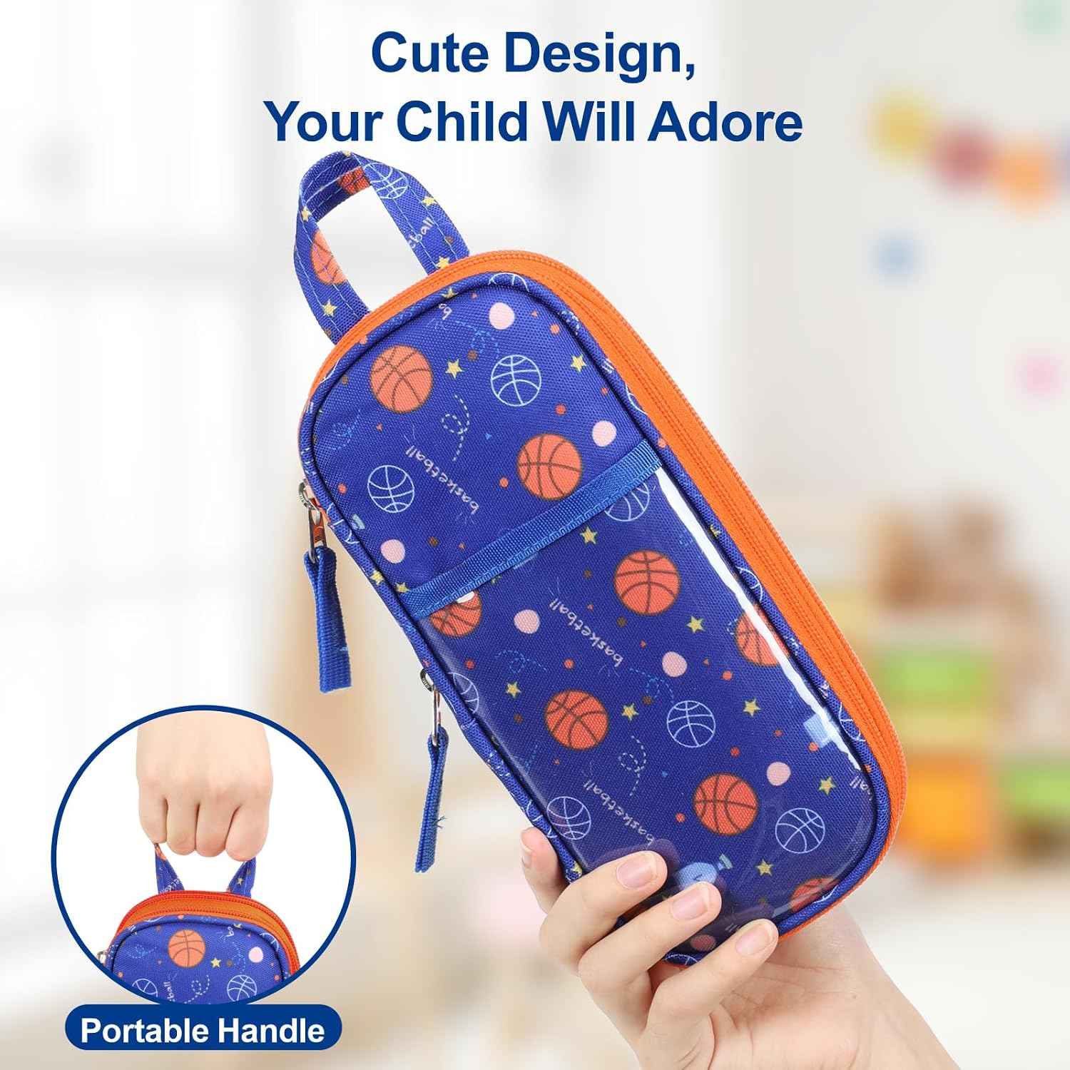 Bagseri Pencil Case for Boys - Large Kids Pencil Pouch for School