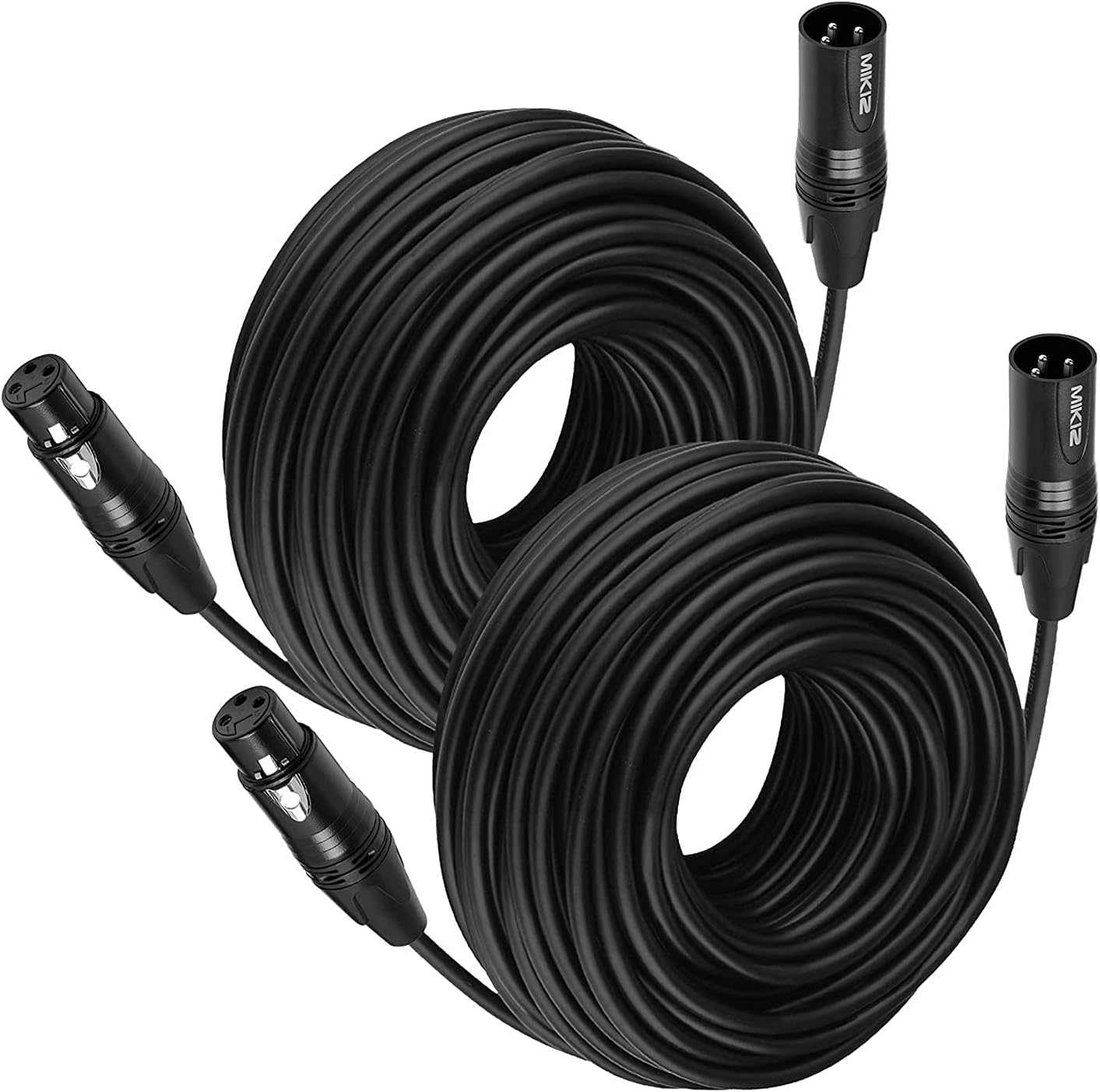 XLR Cables for Microphone 15 Ft 6 Pack, XLR Male to Female Patch Cord