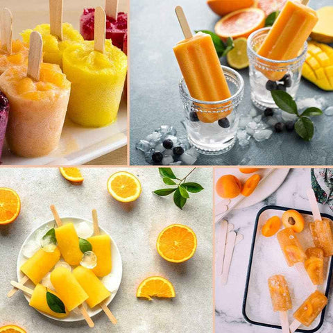 Apremont - 4.5 inch Natural Wooden Food Grade Craft Sticks - Ice Cream Stick - Popsicle - Suit Crafting, Stirring, Paddle, Waxing, Small Ice Pop Stick for DIY Kids