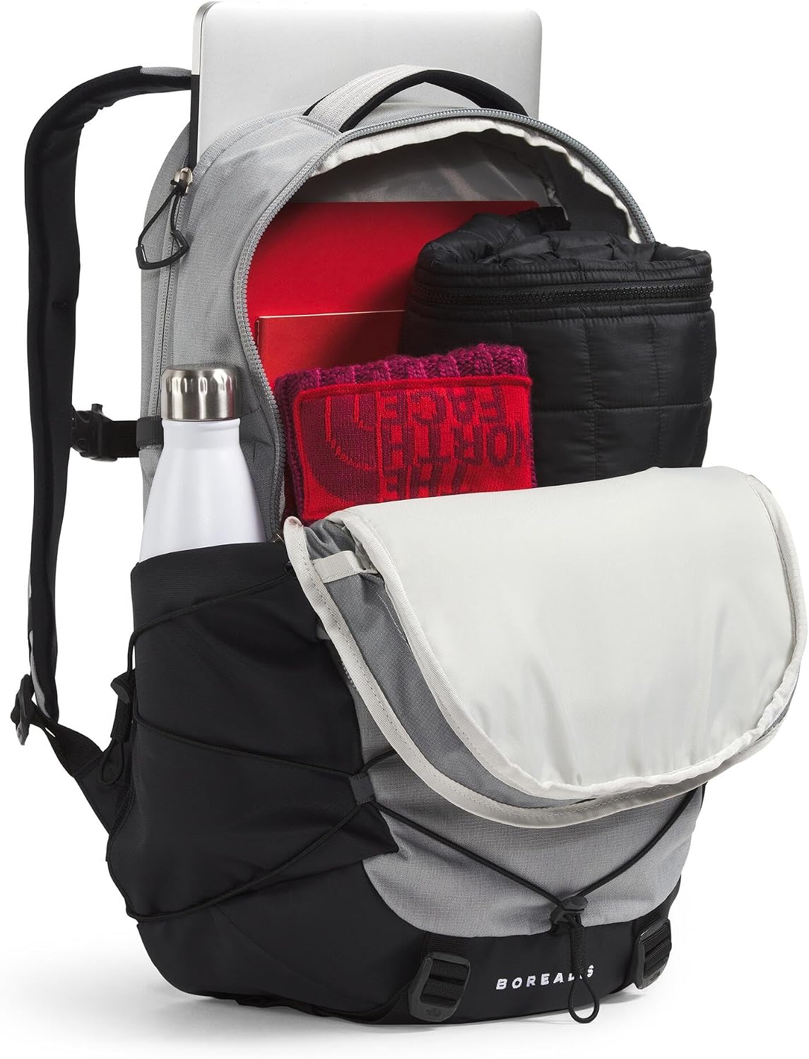 The North Face Borealis Laptop Pack, Meld Gy Dk Hth/TNF Blk-NPF, OSFA