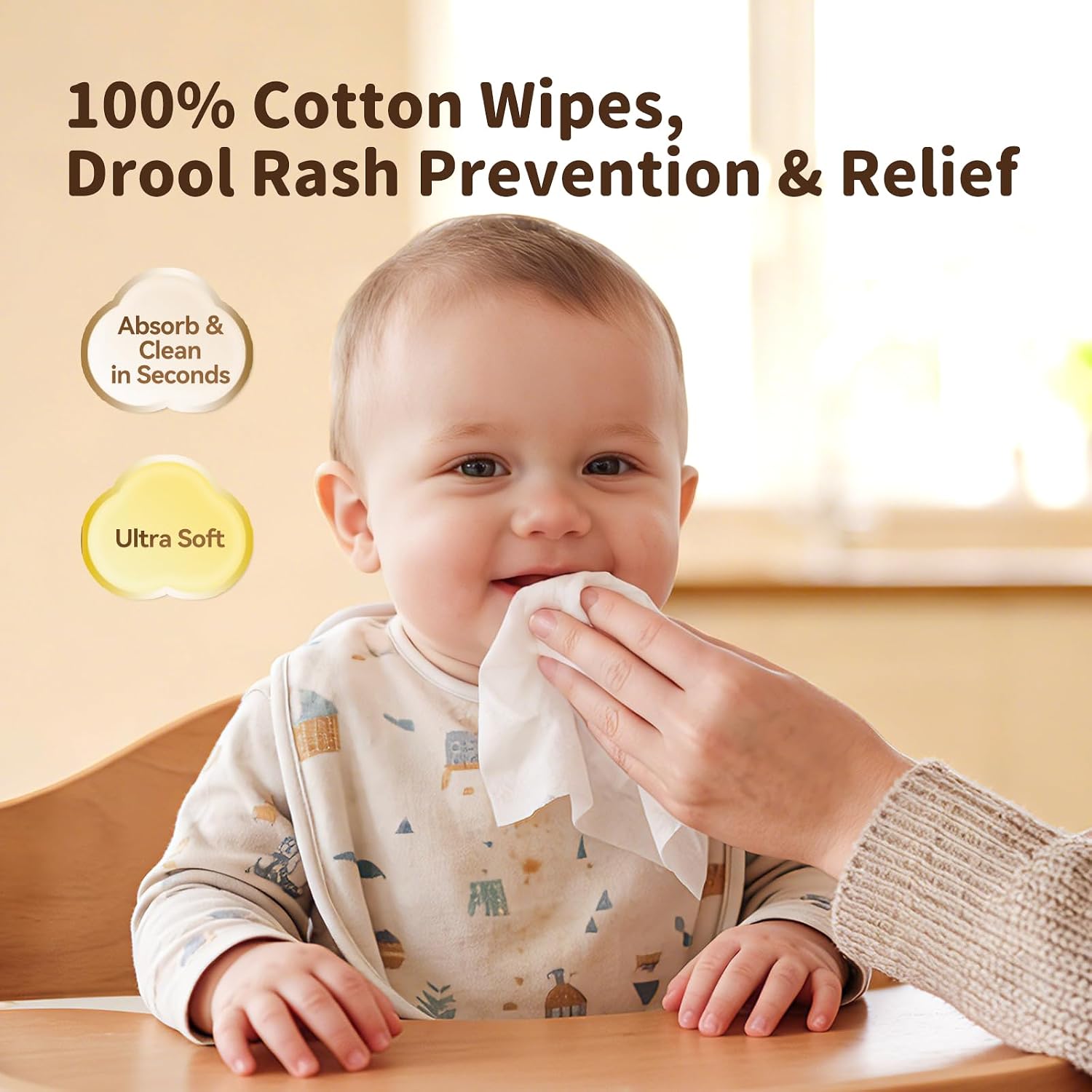 Winner Thicker Baby Dry Wipes, 100% Cotton, 240 Count (Pack of 3)