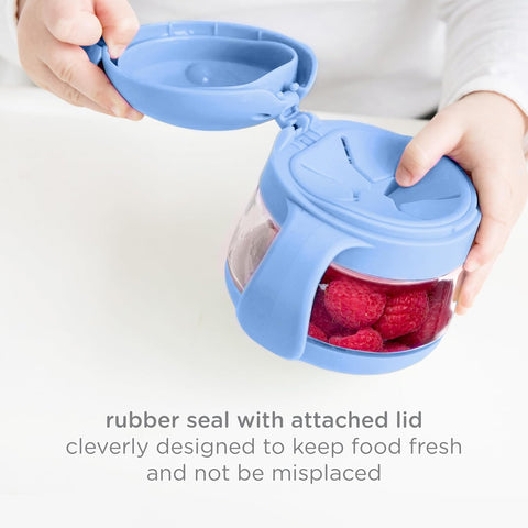Ubbi Tweat Snack Container for Kids & Toddlers, Polaris Blue