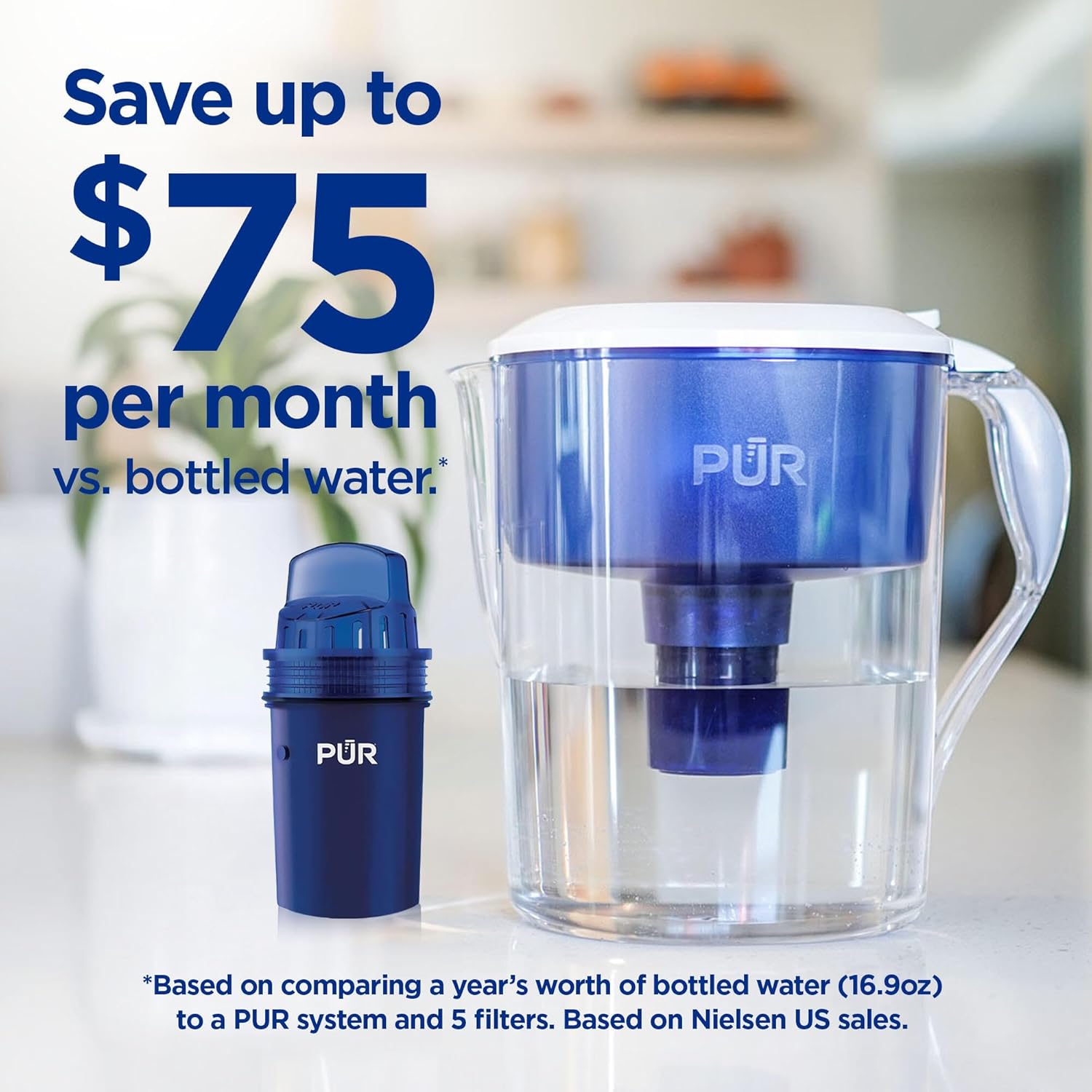PUR Water Pitcher & Dispenser Replacement Filter 4-Pack
