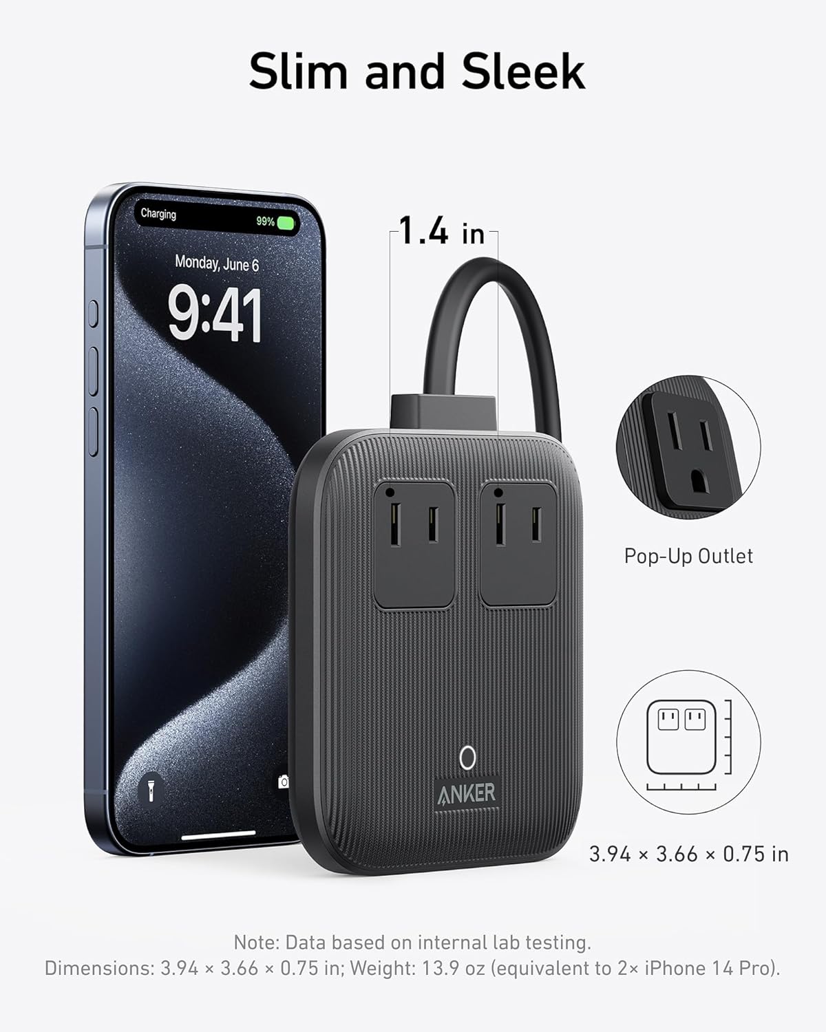 Anker Travel Power Strip, Anker Nano 67W Max 6-in-1 USB C Charger, 2 USB C