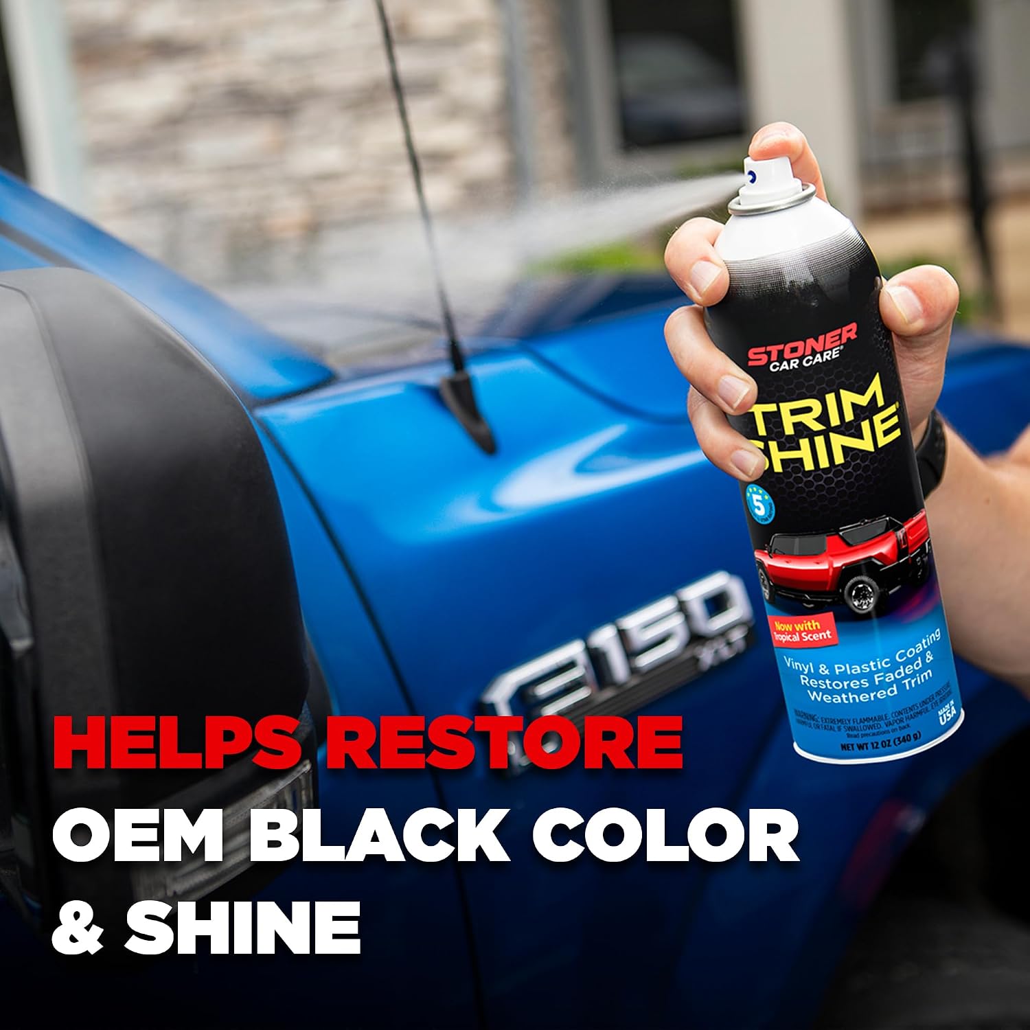 Stoner Car Care Trim Shine Black Trim Restorer, 12 oz, 91034
