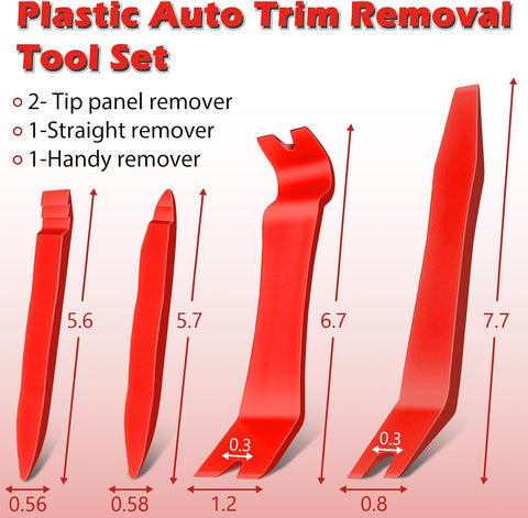 Doaho 7 Pcs Car Trim Removal Tool Kit - Red