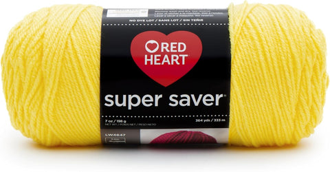 RED HEART Super Saver Yarn, Bright Yellow
