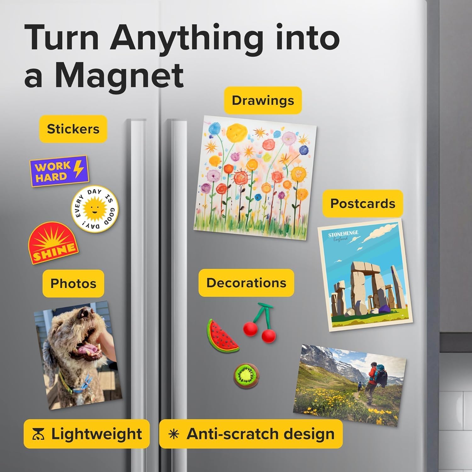 Self-Stick Adhesive Magnetic Sheets, 4x6" (10x15cm), 10 pcs
