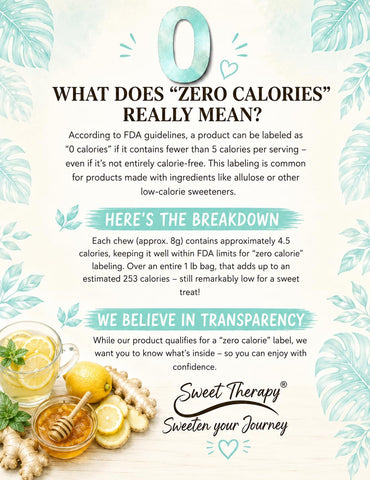 Sweet Therapy Extra strength Ginger Chews Sugar Free - Sugar free ginger candy - Zero Sugar Candy - Healthy snacks - Calorie free candy - Double Strength ginger candy - Extra strength ginger chews - 1LB - Extra strength flavor.