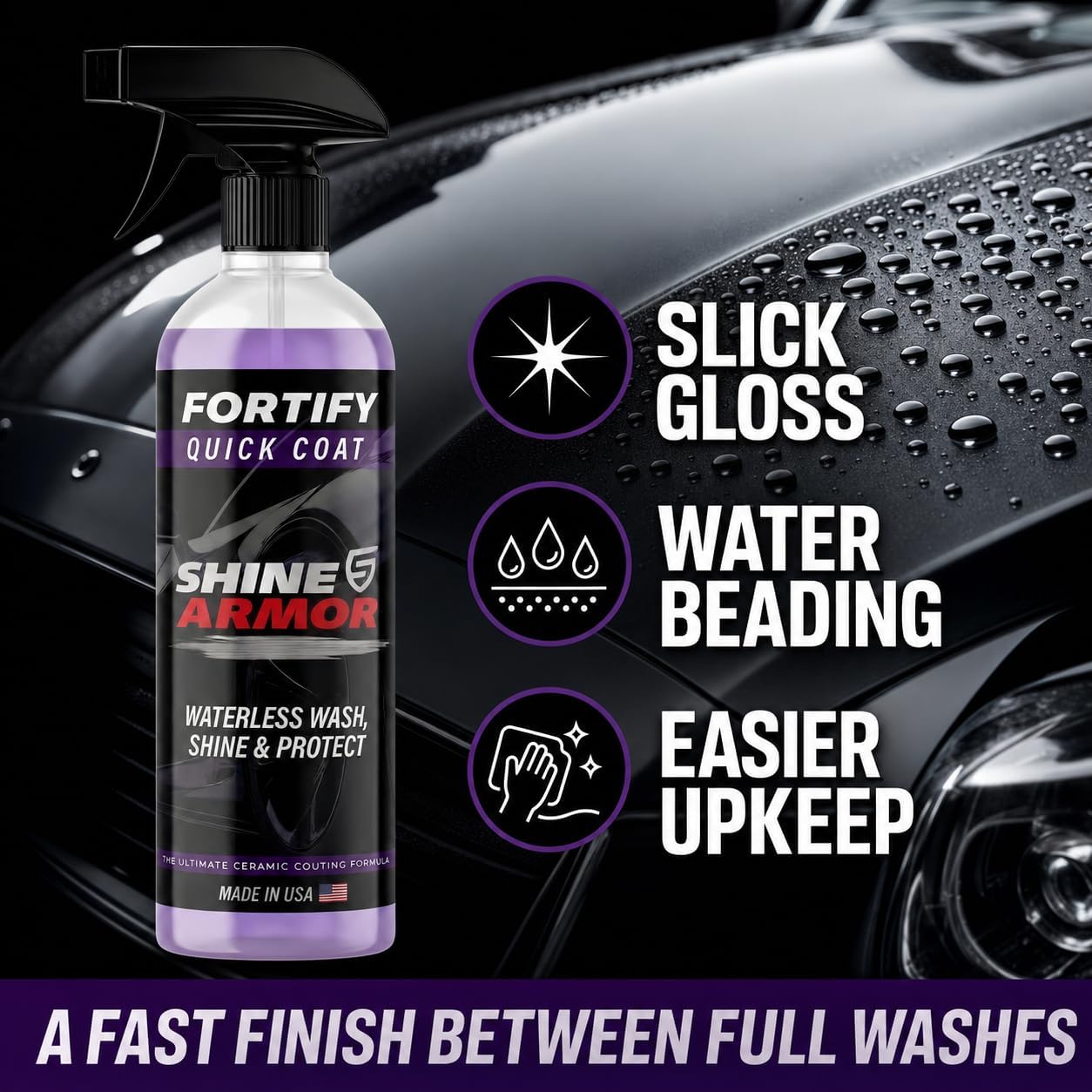 Ceramic Coating Spray - Clean, Glossy, Protected Paint in 15 Minutes Flat