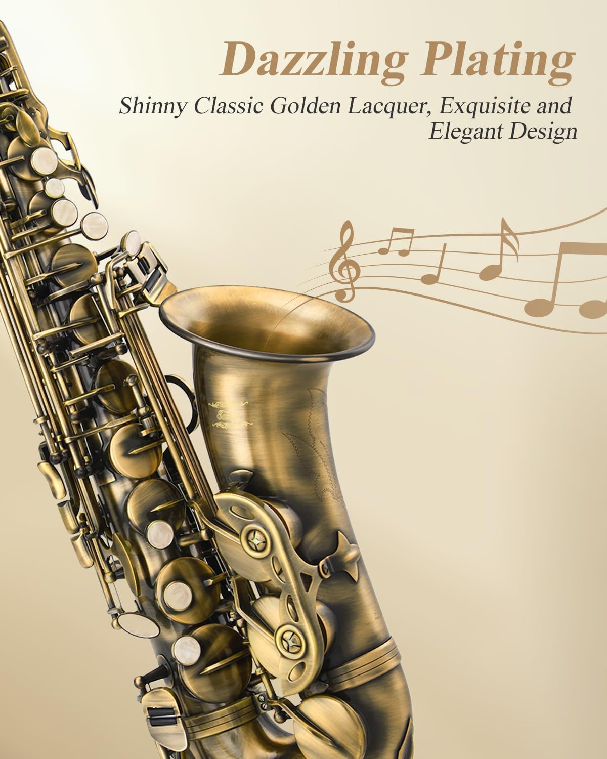 Eastar Alto Saxophone Beginner E Flat, Vintage Bronze Full Kit, AS-II-Ab