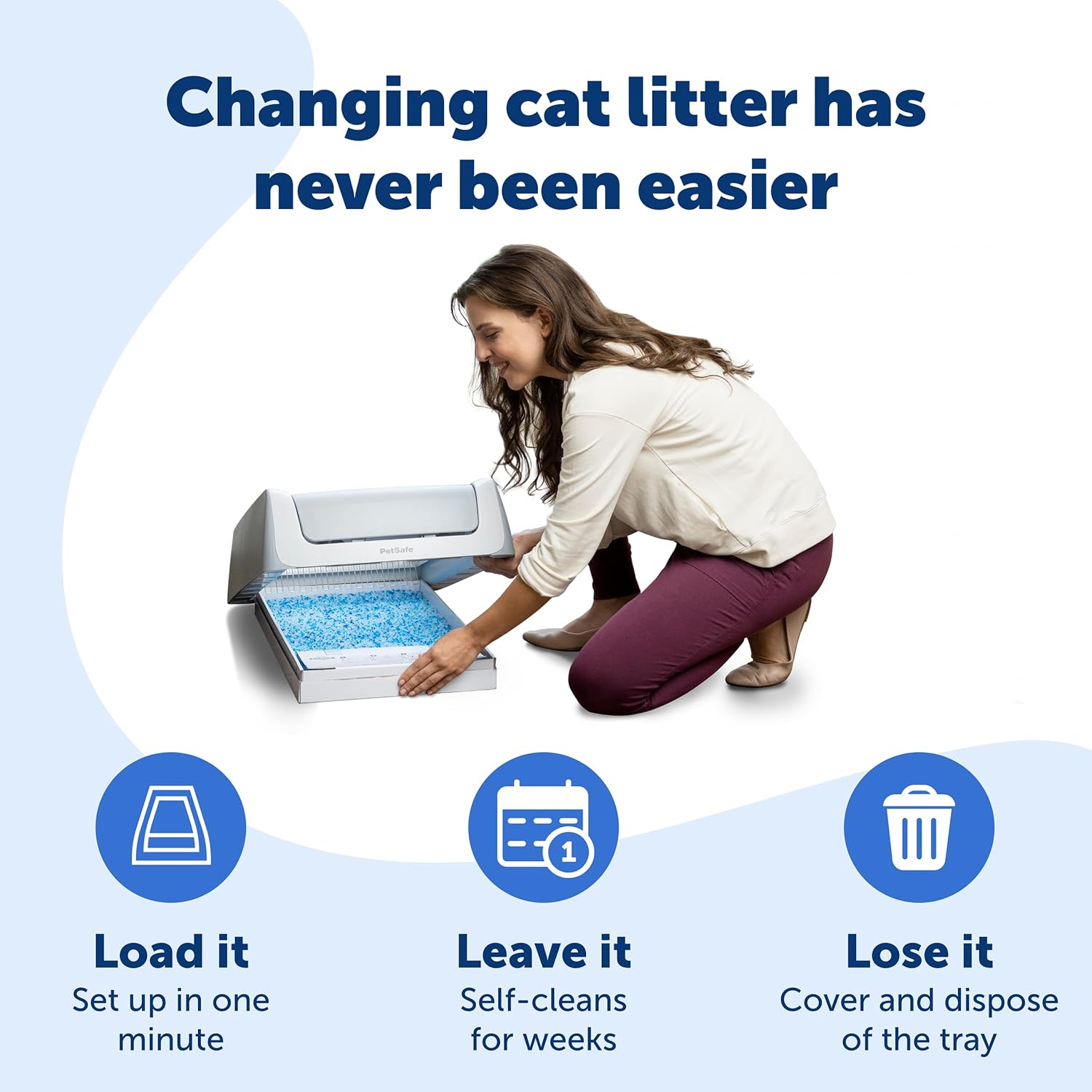 PetSafe ScoopFree Disposable Crystal Litter Tray, Lavender Scent, 3 Pack