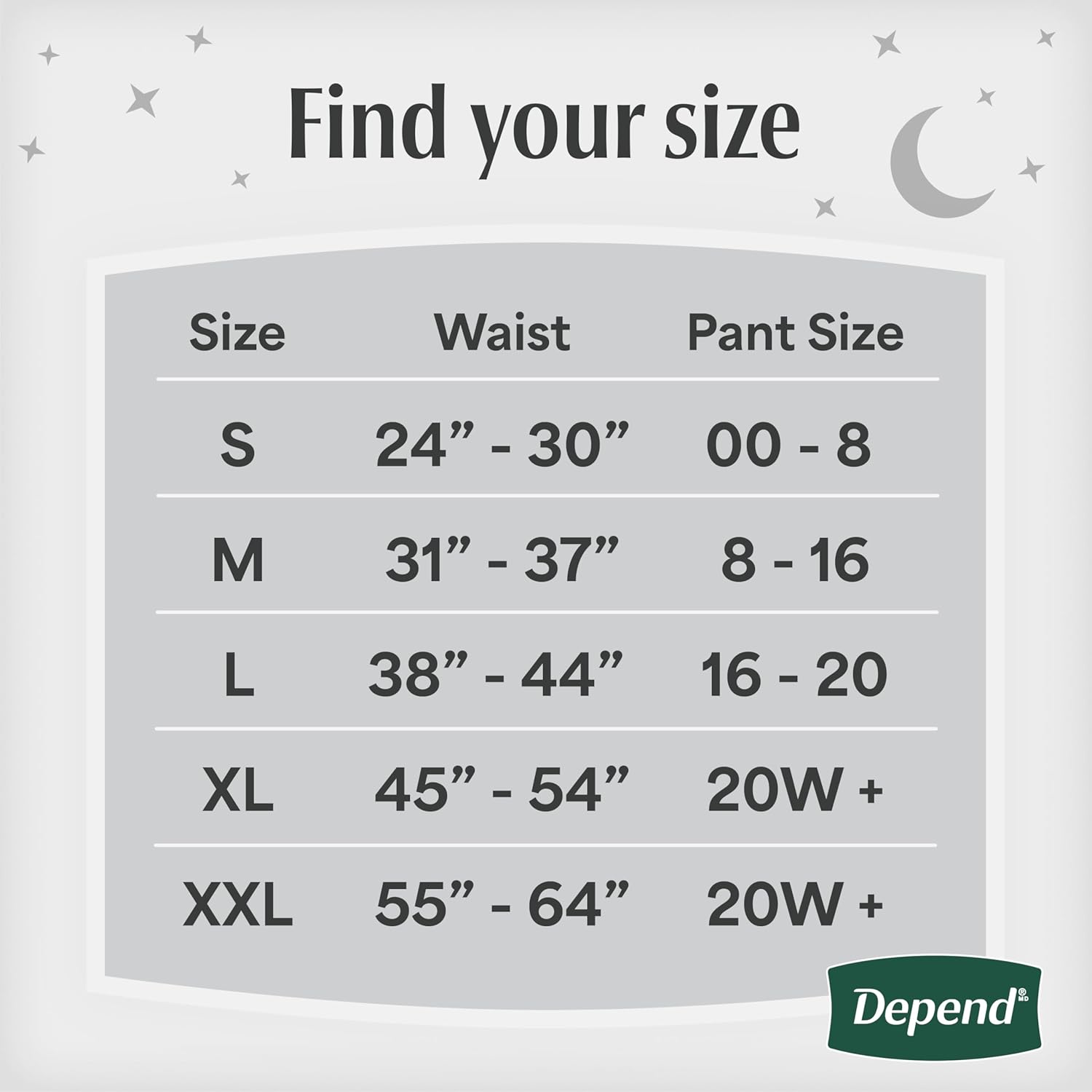 Depend Night Defense Adult Diapers for Women, Medium, 60 Count