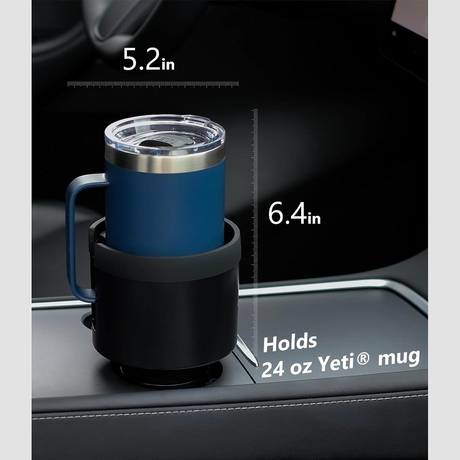 SEVEN SPARTA Car Cup Holder Expander for 32-40oz Large Bottles & Tumblers
