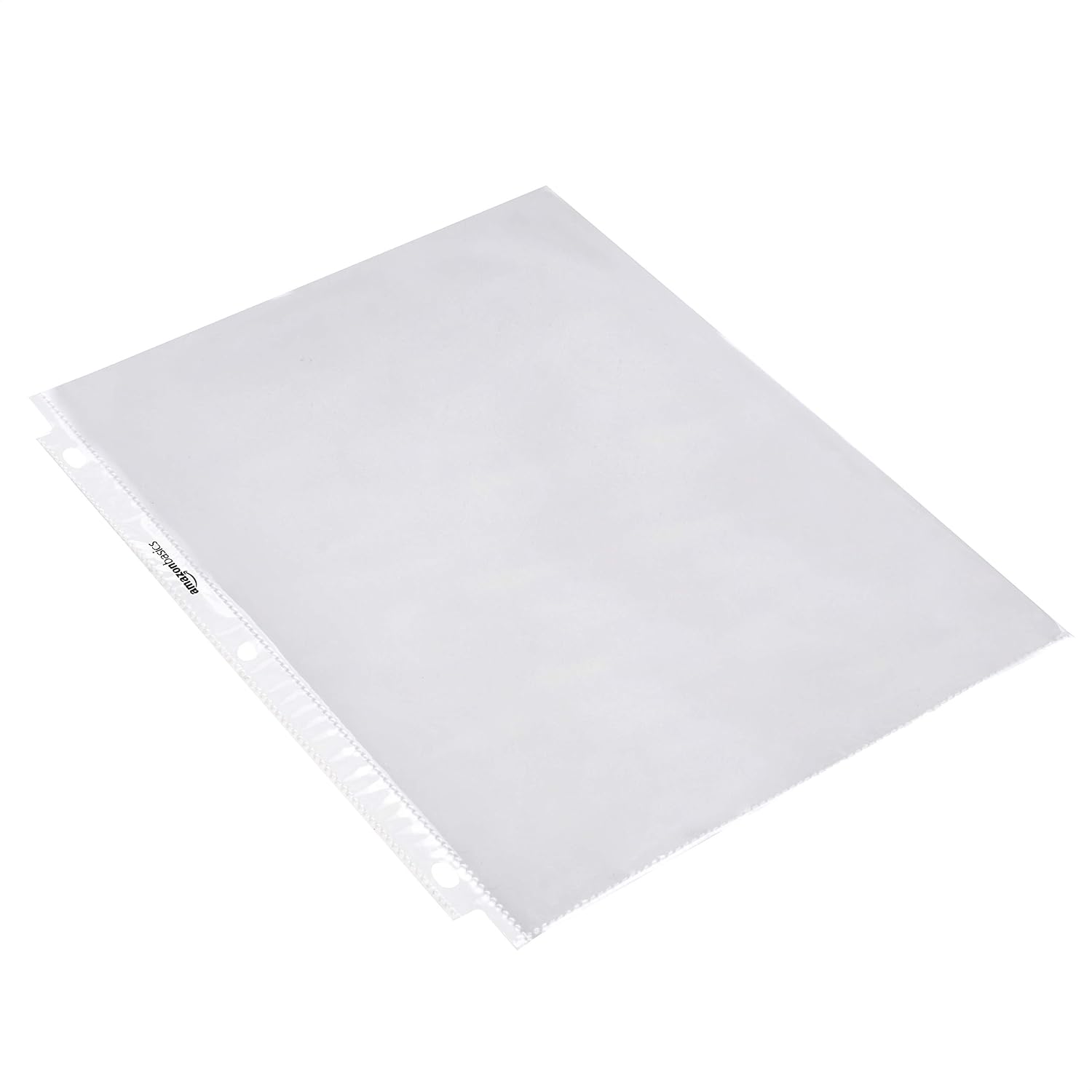 Amazon Basics Sheet Protectors for 3 Ring Binder, Lightweight, Acid-Free, Clear Plastic Sleeves, Letter Size, 8.5 x 11 Inch, 100-Pack
