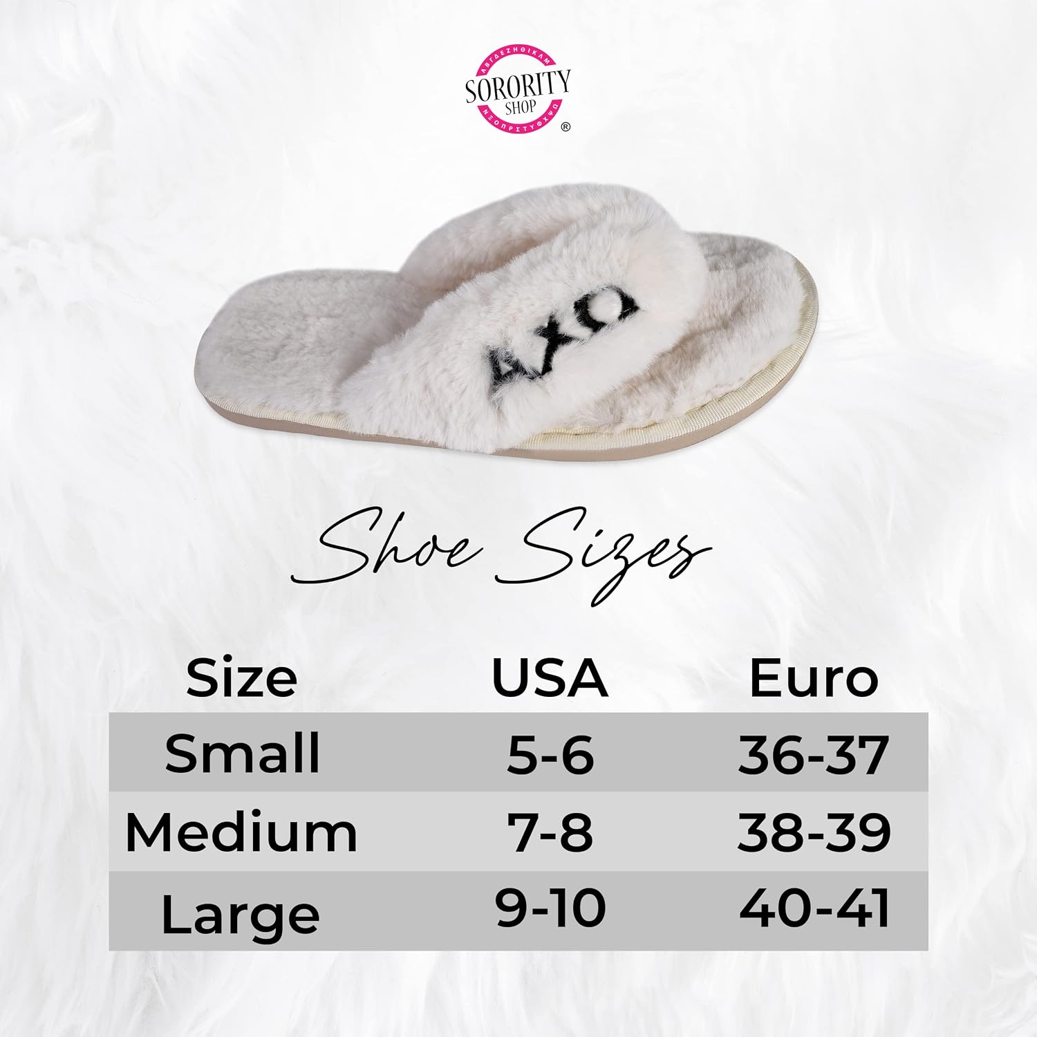 Sorority Shop Tri Delta Fuzzy Slippers Women