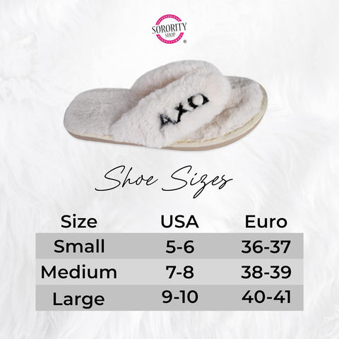 Sorority Shop Tri Delta Fuzzy Slippers Women