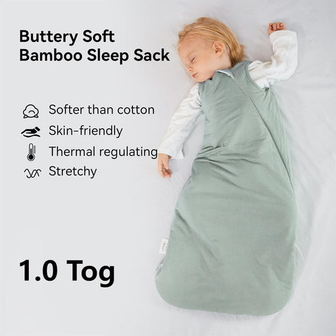 BubblePanda Rayon Made from Bamboo Sleep Sack 0-6 Months 1.0 Tog Newborn