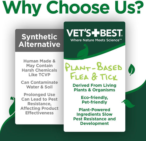 Vet's Best Flea & Tick Mist for Cats, Cotton Spice, Plant-Based, 6.3 oz