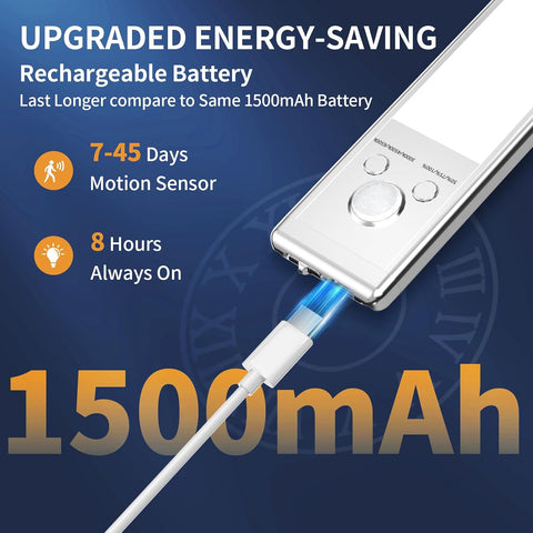 Soul Link 4-Pack 9.5" 76-LED Motion Sensor Under Cabinet Lights, Wireless