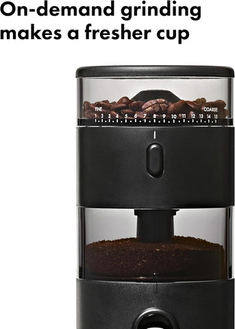 OXO Brew Compact Conical Burr Electric Coffee Bean Grinder - 50g Capacity